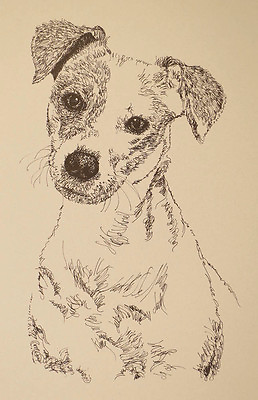 #ad JACK RUSSELL TERRIER SMOOTH Rainbow Bridge Personalized Kline dog art lithograph $59.95
