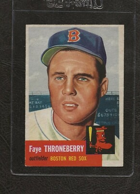 #ad 1953 Topps Baseball #49 Faye Throneberry Boston Red Sox EX MT $19.95