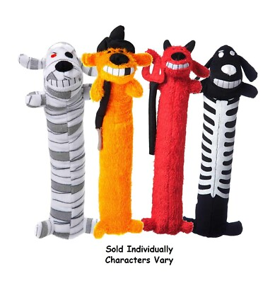 #ad Halloween Loofa Dog Toys Long Assorted Mummy Devil Whitch Skeleton Characters $14.89