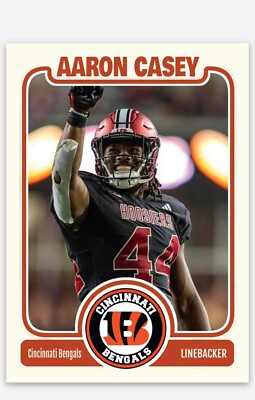 #ad Aaron Casey Cincinnati Bengals ACEO Custom Football Card 2024 NFL Draft $9.49