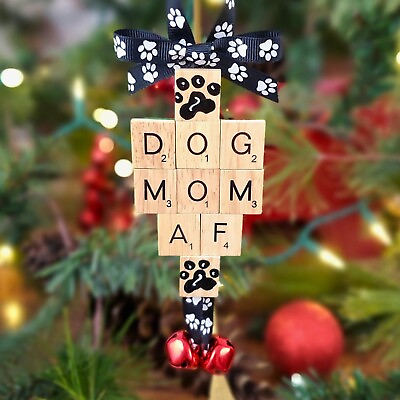 #ad Dog Mom AF Christmas Tree Ornament Gift from Dog Dog Lover Christmas Gift $9.99