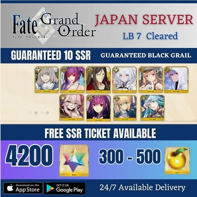 #ad Fate Grand Order JP 10 SSR 4200 SQ BlackGrail LB 7 Cleared $32.00