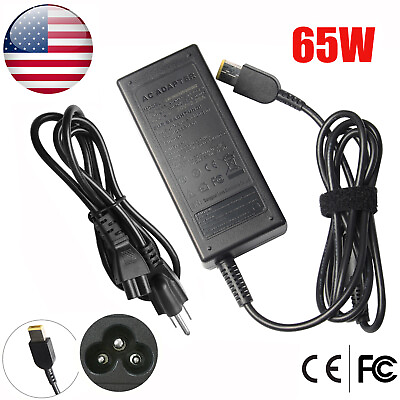 #ad For Lenovo 65W 20V 3.25A USB Square Tip Laptop Charger AC Adapter Power Cable US $9.98
