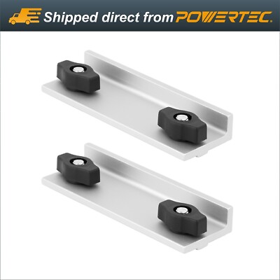 #ad POWERTEC 71696 Universal Long Stop Kit for T Track System with Wing Knobs 2 PK $21.49