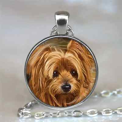 #ad Cute Animal Pet Dog Pattern Round Pendant Necklace $10.69