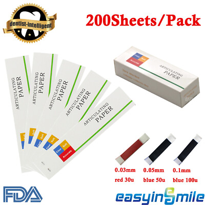 #ad 200Sheets Dental Accurate Soft Thin Strips Teeth Care Articulating Paper Strips $9.99