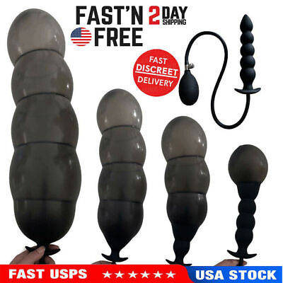 #ad Extra Large Inflatable Male Prostate Anal Butt Plug Dildo Huge Men Women Sex Toy $12.99