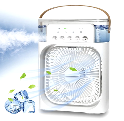 #ad Portable Air Cooler Fan Household Mini Air Conditioner Humidifier Hydrocooling $23.00