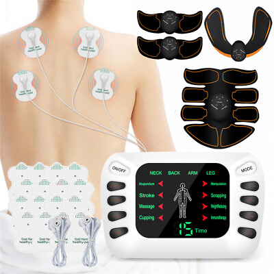 #ad Electrical Muscle Relax Trainer Stimulator Massager Therapy Machine Pain Relief $35.99