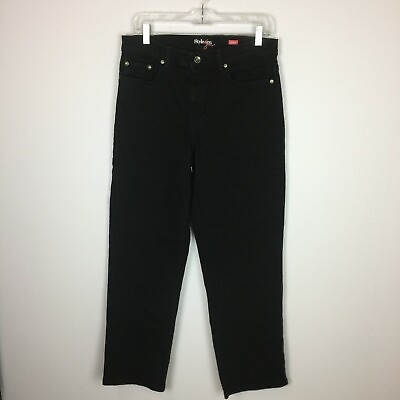 #ad Style amp; Co Womans Short Sz 8S Black Easy High Rise Straight Leg Jeans Denim $15.99