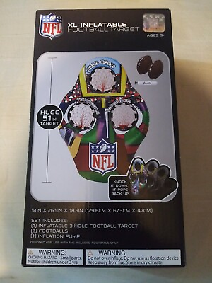 #ad New Franklin XL NFL 3 Hole Inflatable Football Target. 51quot; Target $18.00