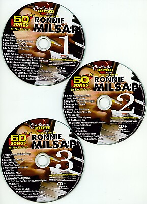 #ad RONNIE MILSAP Chartbuster Vol 5106 KARAOKE 3 CDG NEW DISCS in WHITE SLEEVES $17.99