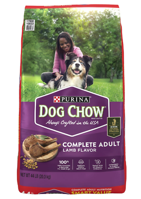 Purina Dog Chow Complete Adult Dry Dog Food Kibble With Lamb Flav 18.5lb 46 lb $38.99