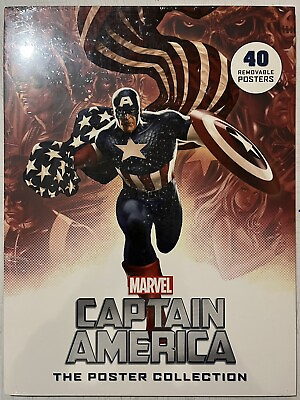#ad CAPTAIN AMERICA THE POSTER COLLECTION 40 REMOVABLE 12X16 POSTERS SEALED NEW $18.95