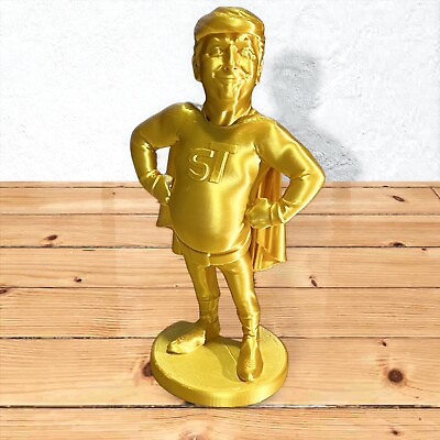 #ad Gold Super Man Trump statue. W Flowing Cape Donald Trump President 3D Print $35.00