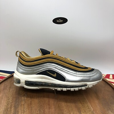 #ad Nike Air Max 97 OG QS Metallic Gold Silver Shoes Sneakers AQ4137 700 Size 8.5 $51.29