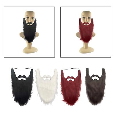 #ad Funny Long Beard Costume Accessories Adult Kids Mustaches Facial Hair Fancy $8.43