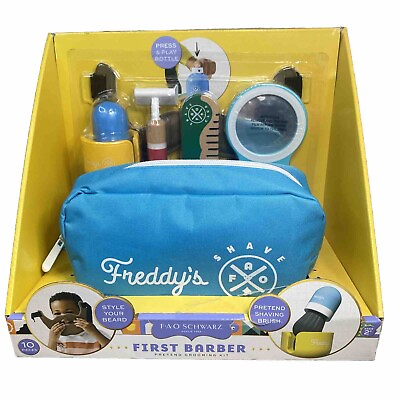 #ad FAO Schwarz FIRST BARBER Pretend Shaving Kit Freddy#x27;s Shave Club Grooming * READ $15.99