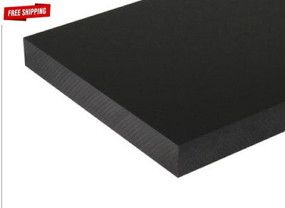 #ad 1quot; Thick Black Plastic Sheet High Density Polyethylene 12quot; L X 12quot; W HDPE $37.50