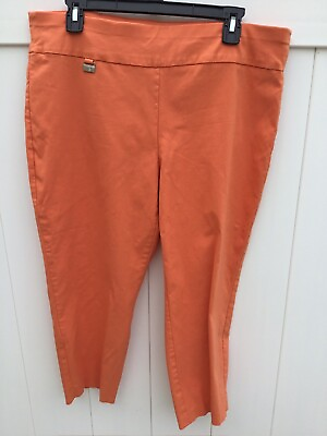 #ad Alfani Capri Length Burnt Orange Pull On Pants Size 16 $24.99