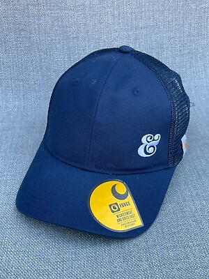 #ad Carhartt Hat Cap Adult Blue Force Sweatband Adjustable Canvas Mesh $18.44