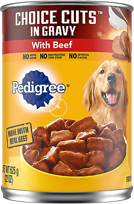 #ad GRAVY Adult Canned Soft Wet Dog Food with Beef 22 Oz. Cans Pack of 12 $38.99
