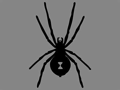 #ad SPIDER Black Widow Silhouette Permanent Vinyl Decal Waterproof Sticker $2.99