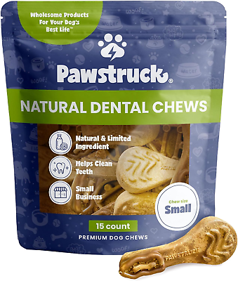 #ad Natural Dental Chews for Small Medium Dogs amp; Puppies Vet Recommended Brush Sti $28.81