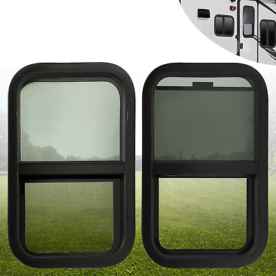 #ad 16quot; x 25quot; Vertical Slider W Screen RV Window For RV Trailer Camper Food Truck $87.99