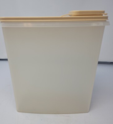 #ad Vintage Tupperware Cereal Keeper Container #1588 6 w Almond Lid #1590 2 $18.00