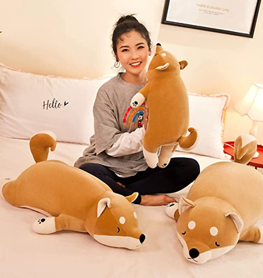 #ad 20 inches Stuffed Animal Cute Shiba Inu Hugging Pillow Plushies Super Soft $17.99