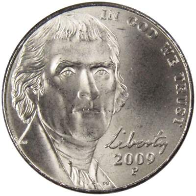 #ad 2009 P Jefferson Nickel 5 Cent Piece BU Uncirculated Mint State 5c US Coin $6.49