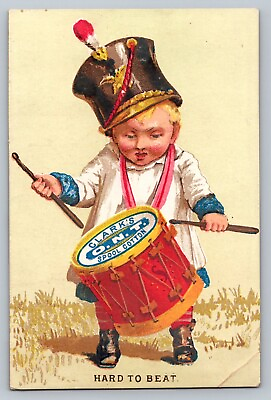 #ad 1880s Clark#x27;s ONT Drummer Boy Victorian Card Spool Cotton Hard to Beat $5.96
