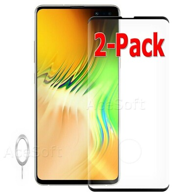 #ad 2pcs Tempered Glass Screen Protector Eject Pin for Samsung Galaxy S10 5G Phone $24.13