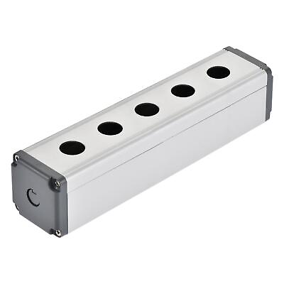 #ad 5 Holes 16mm Aluminum Switch Button Station Box with a PG7 Cable Gland $17.79