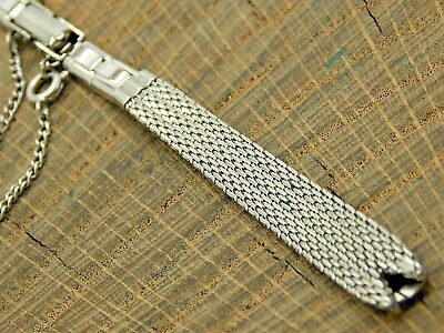 #ad Baldwin Vintage NOS Watch Band Stainless Butterfly Clasp C Ring Unused Bracelet $22.50