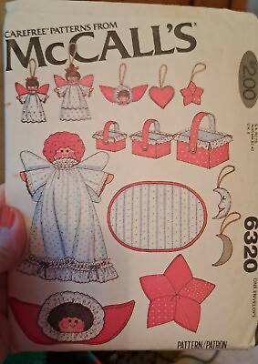 #ad McCalls pattern 6320 Christmas Decorations Ornaments 1978 Cut All Together $10.00
