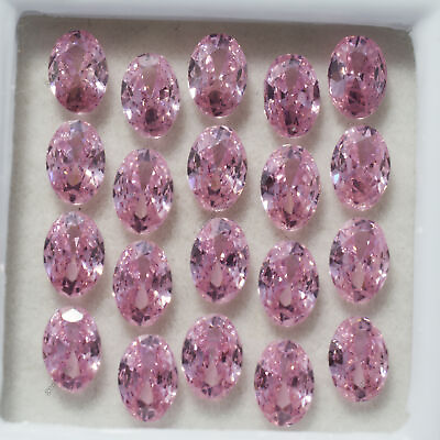 #ad 12 Pcs Natural Pink Sapphire CERTIFIED Oval Shape Loose Gemstone 7x5 MM Lot $15.23