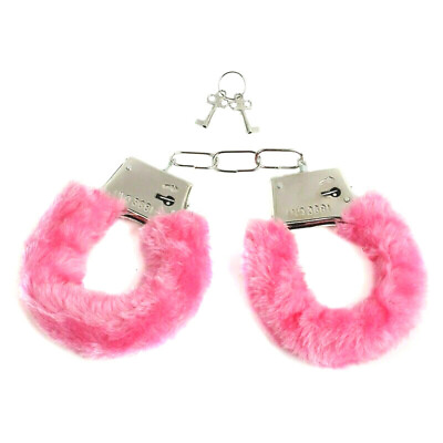 #ad Furry Fuzzy Costume Handcuffs Metal Wrist Cuffs Soft Bachelorette Hen Party $7.65