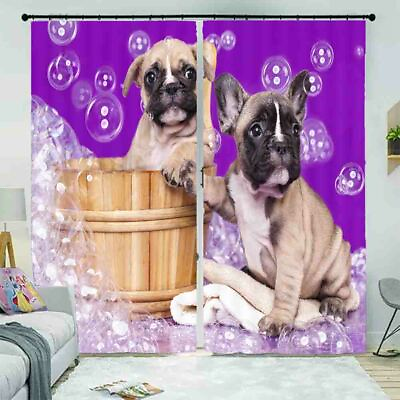 #ad Dog Strap Form Sky 3D Curtain Blockout Photo Printing Curtains Drape Fabric AU $329.99
