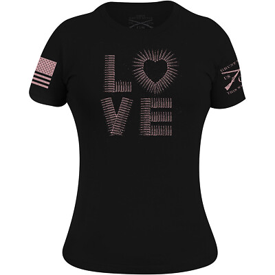 #ad Grunt Style Women#x27;s Love Ammo T Shirt Black $25.99