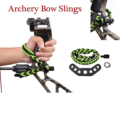 #ad 1X Archery Adjustable Compound Bow Wrist Sling Strap Bow Rope Outdoor Hunting $11.99
