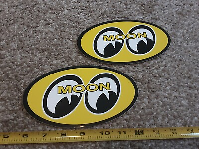 #ad 👀 Lot of 2 Moon Eyes Racing Decals Stickers NHRA Hot Rat Rod Old School 👀 $9.95