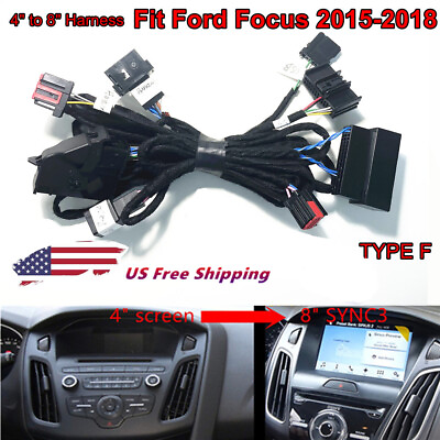 #ad 4quot; To 8quot; PNP Conversion Power Harness for Ford Focus 2015 2018 SYNC1 to SYNC 3 $105.99