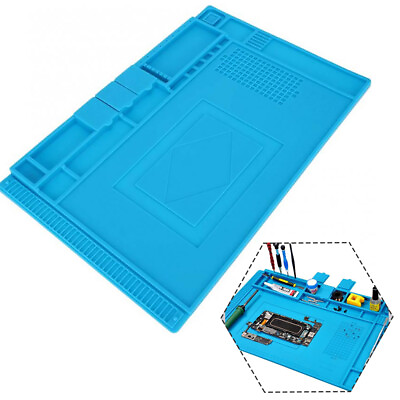 #ad Watchmakers Rubber Non slip Pad Desk Mat Watch Electronices Repair Work Mat Blue $23.94
