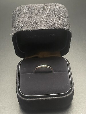 #ad Tiffany amp; Co. Diamond and Platinum Ring US Size 4.0 $300.00