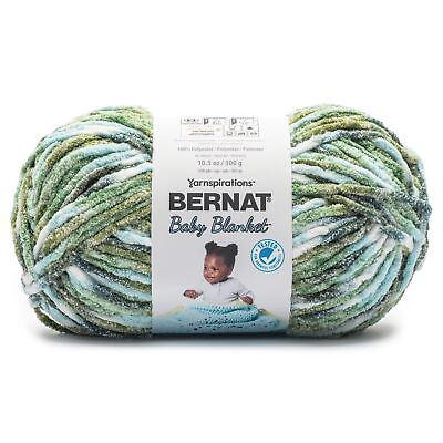#ad Bernat Baby Blanket Big Ball Yarn Mossy Path $17.27