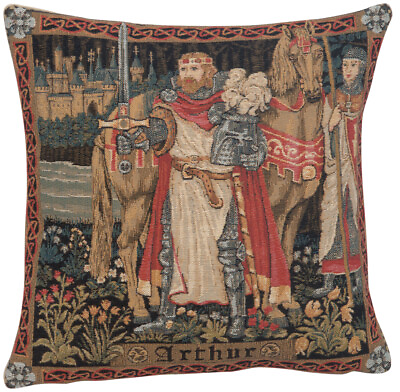 #ad Legendary King Arthur I European Tapestry Cushion Pillow Covers Decor 13x13 in $38.00