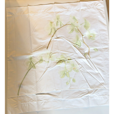 #ad Yves Delorme Euro Pillow Case 24quot;x24quot; Cover Sham White Orchid ILE $29.00