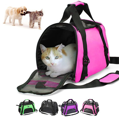 Pet Dog Small Cat Carrier Soft Sided Comfort Bag Travel Case Airline Approved $24.99